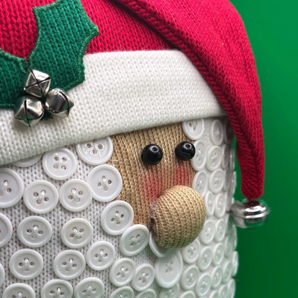 Festive Santa Claus Button Beard Decorative Pillow